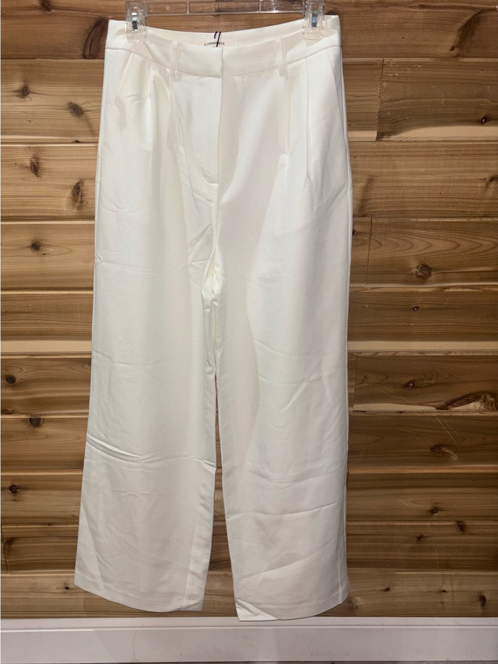 Chic Wide-Leg white dress pants